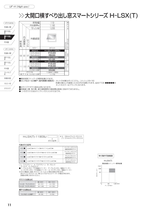 シャノンウインドUFシリーズ価格表